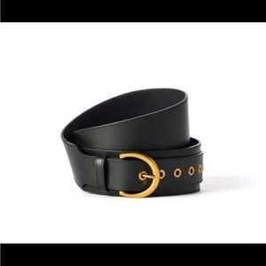 Sergio Hudson x Target Wide Leather Belt - XS/S Black